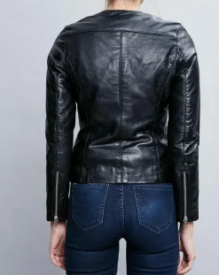 Chyston Vestes, Blousons|Veste en Cuir Céline noire