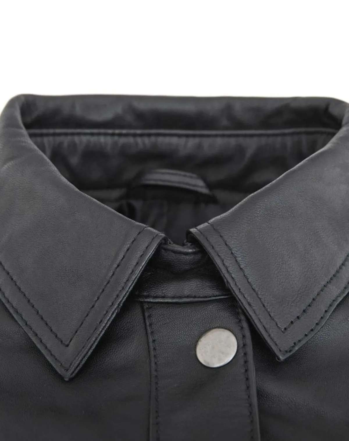 Chyston Vestes, Blousons|Veste en Cuir d'Agneau Christine noire