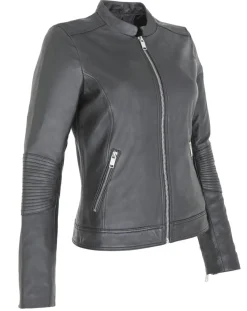 Chyston Vestes, Blousons|Veste en Cuir d'Agneau Clara noire