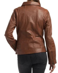 Chyston Vestes, Blousons|Veste en Cuir Elodie cognac