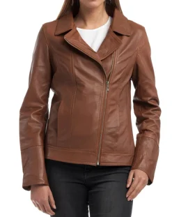 Chyston Vestes, Blousons|Veste en Cuir Elodie cognac