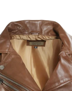 Chyston Vestes, Blousons|Veste en Cuir Hortence cognac
