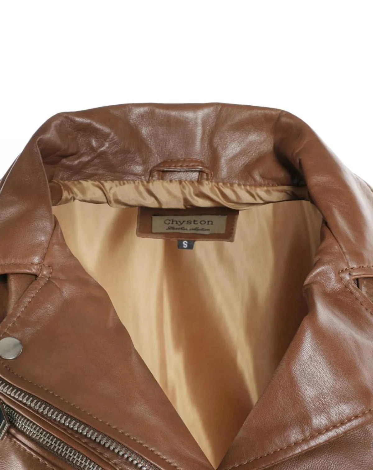 Chyston Vestes, Blousons|Veste en Cuir Hortence cognac