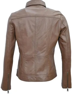 Chyston Vestes, Blousons|Veste en Cuir Isia cognac