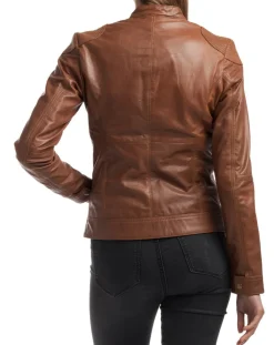 Chyston Vestes, Blousons|Veste en Cuir Katia cognac