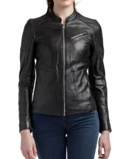 Blue Wellford Vestes, Blousons|Veste en Cuir Nova noire