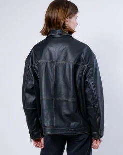 Blue Wellford Vestes, Blousons|Veste en Cuir Oversize Aline noir ruboff