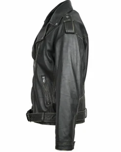 Blue Wellford Vestes, Blousons|Veste en Cuir Oversize Carolane noir ruboff