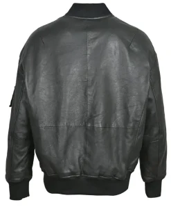 Blue Wellford Vestes, Blousons|Veste en Cuir Oversize Cassylia noire