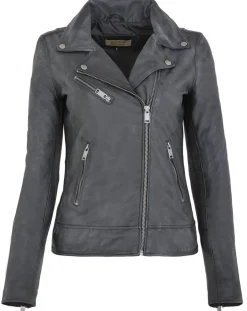 Chyston Vestes, Blousons|Veste en Cuir Polly vintage noir vintage