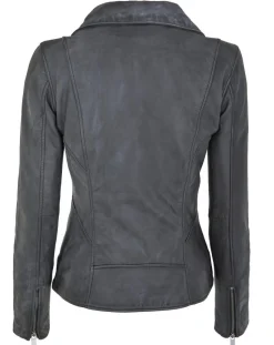 Chyston Vestes, Blousons|Veste en Cuir Polly vintage noir vintage