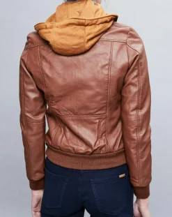 Chyston Vestes, Blousons|Veste en Cuir Roxane cognac