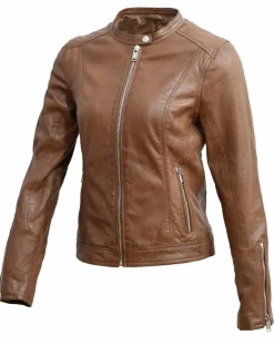 Chyston Vestes, Blousons|Veste en Cuir Tia cognac