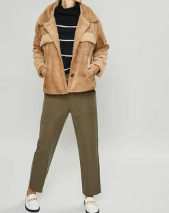 Suncoo Vestes, Blousons|Veste en Fausse Fourrure Else camel