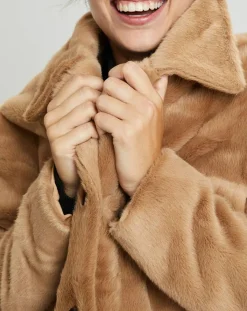 Suncoo Vestes, Blousons|Veste en Fausse Fourrure Else camel