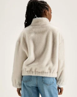 Bellerose Vestes, Blousons|Veste en fausse fourrure Enora crème