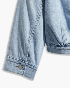 Levi's® Vestes, Blousons|Veste en jean crop Sleeve bleue