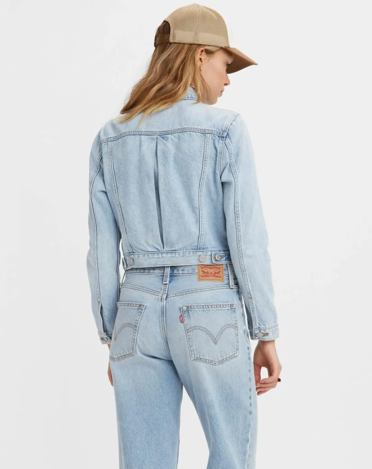 Levi's® Vestes, Blousons|Veste en Jean Crop Trucker bleu clair