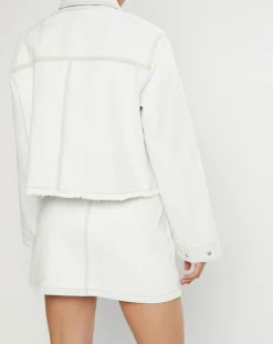 Kenzo Vestes, Blousons|Veste en jean Cropped bleu blanchis