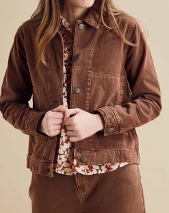 Chloé Stora Vestes, Blousons|Veste en jean Up marron