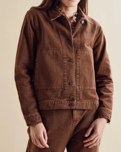 Chloé Stora Vestes, Blousons|Veste en jean Up marron