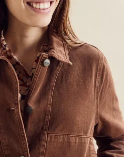 Chloé Stora Vestes, Blousons|Veste en jean Up marron