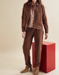 Chloé Stora Vestes, Blousons|Veste en jean Up marron