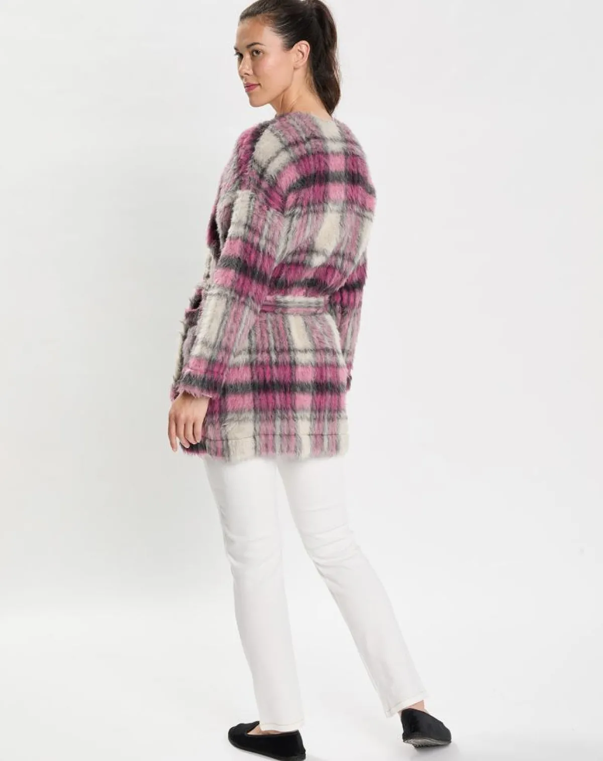 Le Chat Lingerie, Nuit|Veste en Laine & Mohair mélangés Ouate multicolore