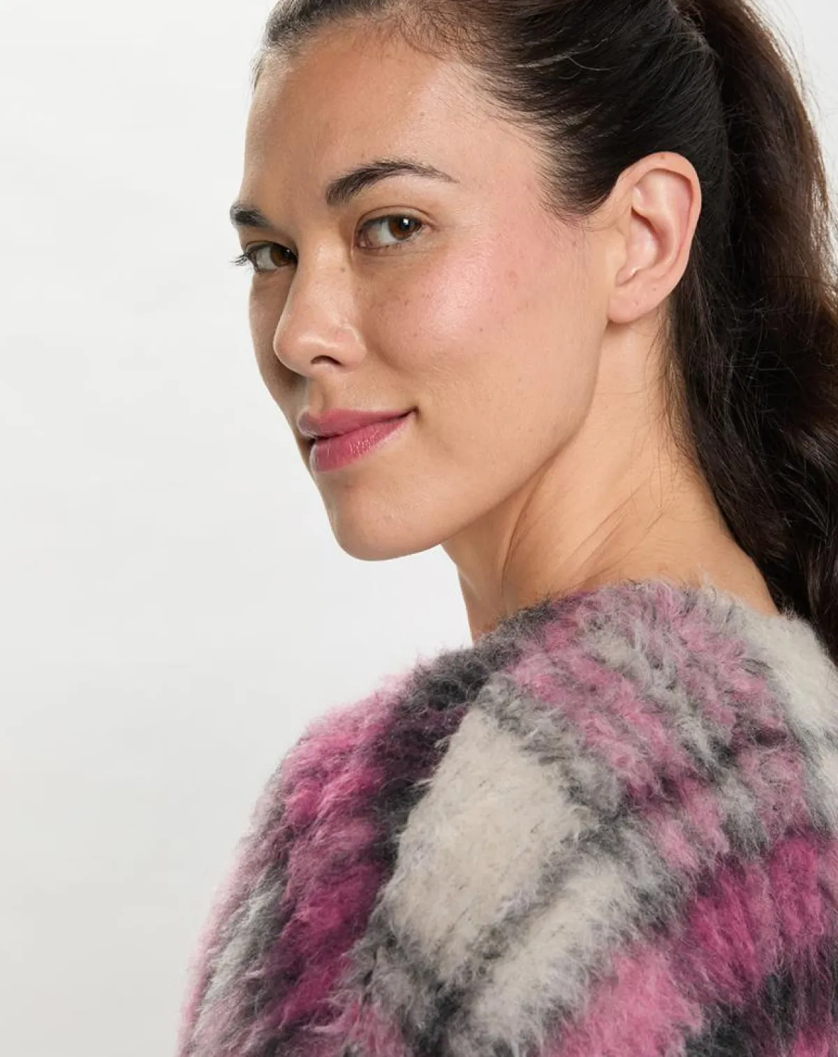 Le Chat Lingerie, Nuit|Veste en Laine & Mohair mélangés Ouate multicolore