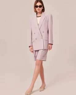 Tara Jarmon Vestes, Blousons|Veste en Laine froide mélangée parme