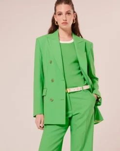 Tara Jarmon Vestes, Blousons|Veste en Laine froide mélangée verte