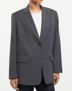 Galeries Lafayette Vestes, Blousons|Veste en Laine mélangée Flannelle Sven 3 gris foncé