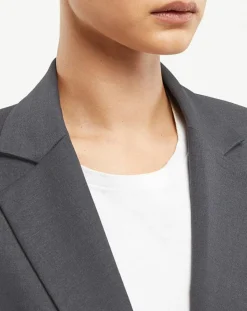 Galeries Lafayette Vestes, Blousons|Veste en Laine mélangée Flannelle Sven 3 gris foncé