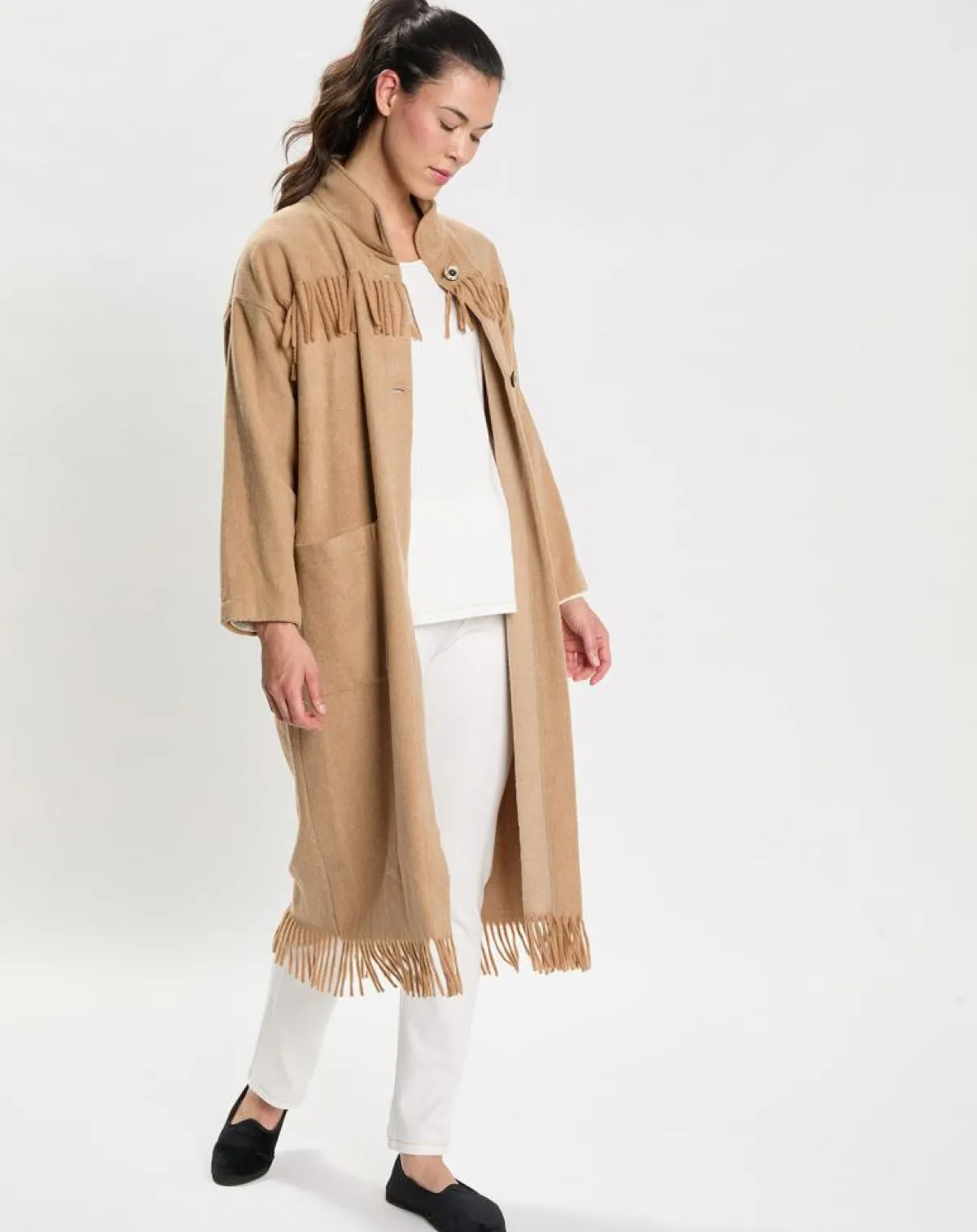 Le Chat Lingerie, Nuit|Veste en Laine mélangée Foehn beige