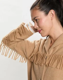 Le Chat Lingerie, Nuit|Veste en Laine mélangée Foehn beige