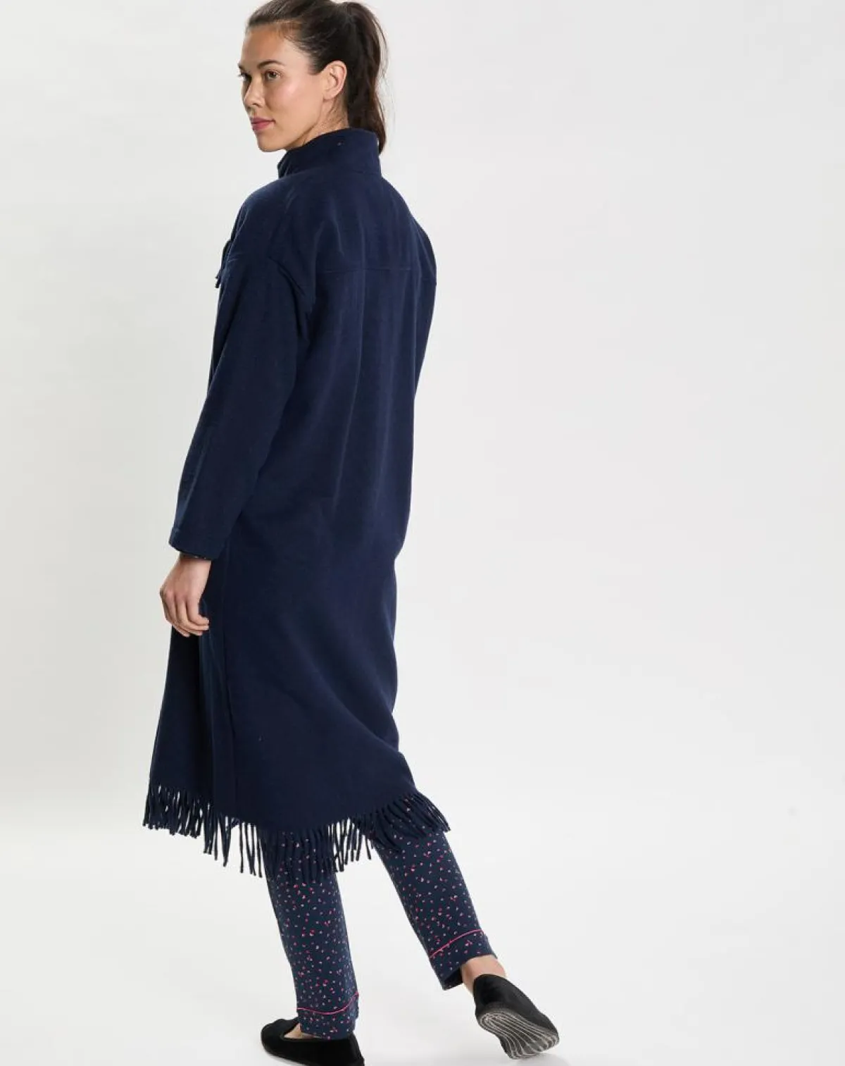 Le Chat Lingerie, Nuit|Veste en Laine mélangée Foehn bleu marine