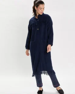 Le Chat Lingerie, Nuit|Veste en Laine mélangée Foehn bleu marine