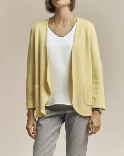 Devernois Vestes, Blousons|Veste en Laine mélangée Vague jaune mimosa
