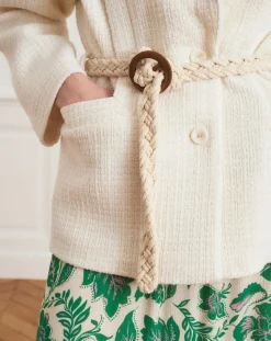 La Petite Francaise Vestes, Blousons|Veste en Laine mélangée Valentin écrue