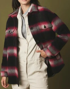 Hartford Vestes, Blousons|Veste en Laine mélangée Vara fushia/noir