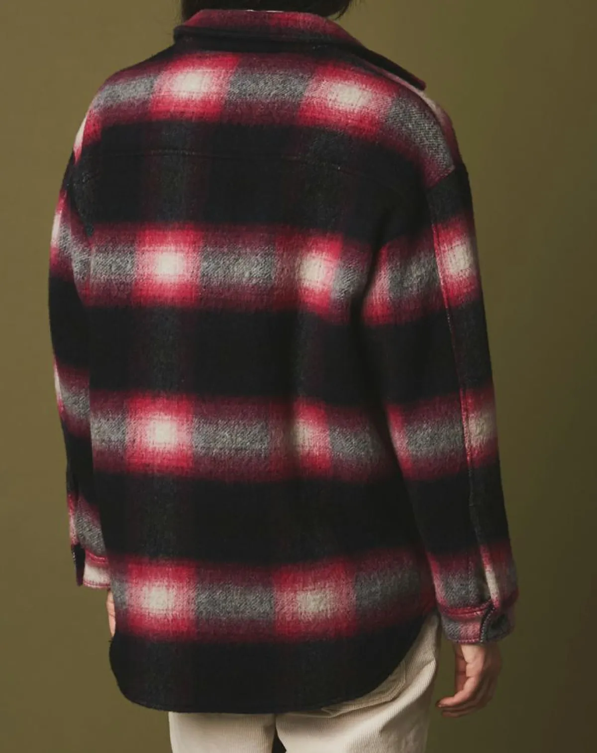 Hartford Vestes, Blousons|Veste en Laine mélangée Vara fushia/noir