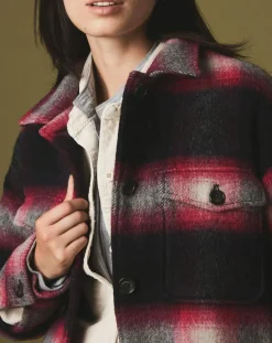 Hartford Vestes, Blousons|Veste en Laine mélangée Vara fushia/noir