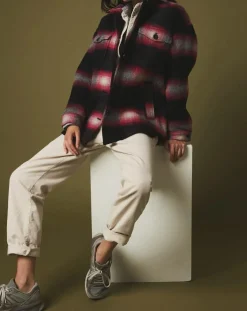 Hartford Vestes, Blousons|Veste en Laine mélangée Vara fushia/noir