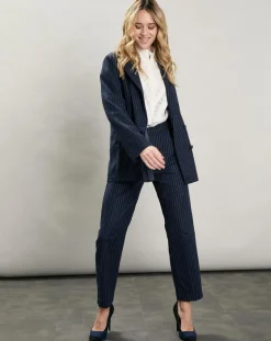 Hartford Vestes, Blousons|Veste en Laine mélangée Velize rayures brutes/marine