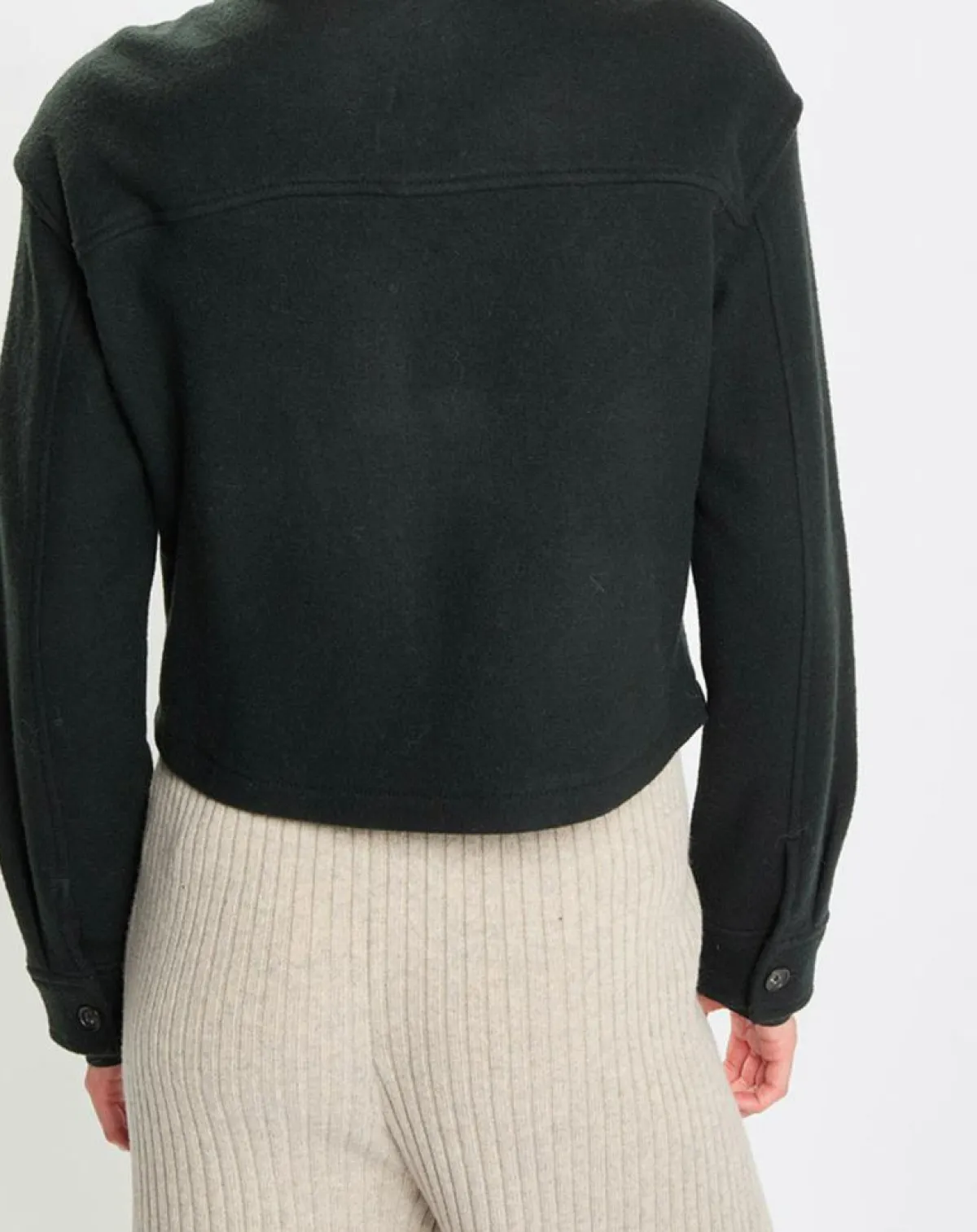 Marc O'Polo Vestes, Blousons|Veste en Laine mélangée vert foncé