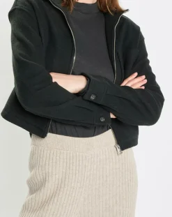 Marc O'Polo Vestes, Blousons|Veste en Laine mélangée vert foncé