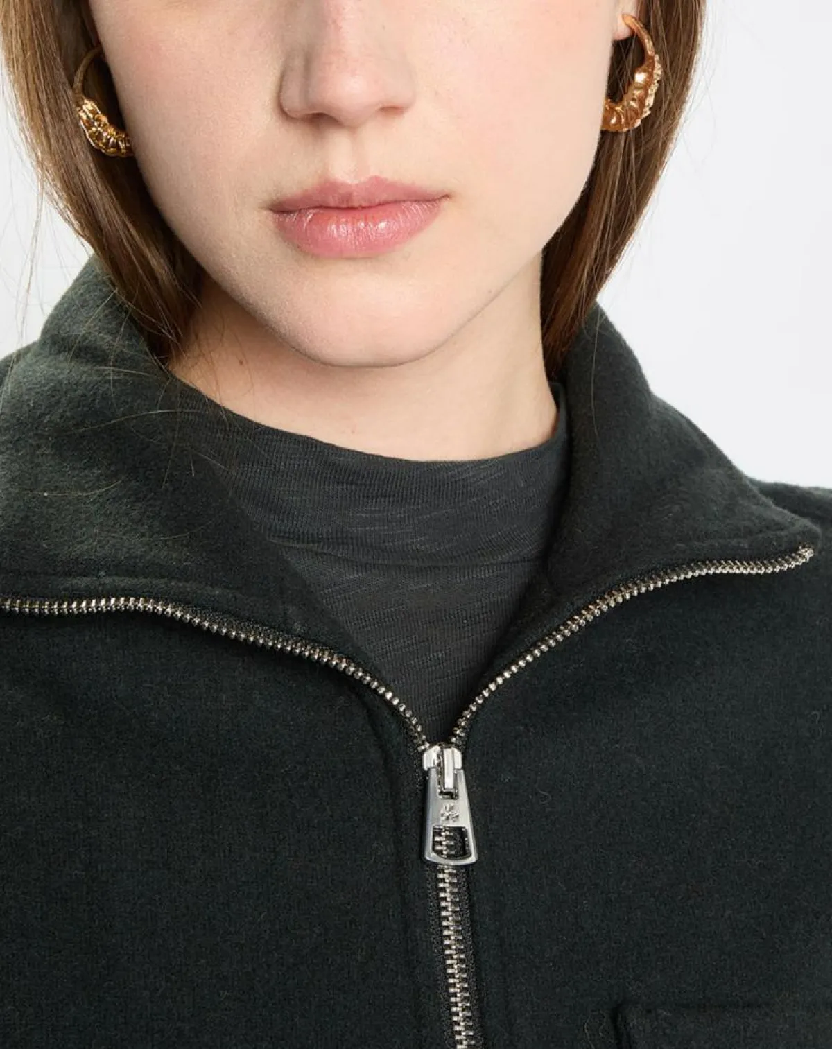 Marc O'Polo Vestes, Blousons|Veste en Laine mélangée vert foncé