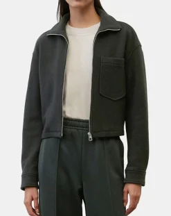 Marc O'Polo Vestes, Blousons|Veste en Laine mélangée vert foncé