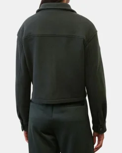 Marc O'Polo Vestes, Blousons|Veste en Laine mélangée vert foncé