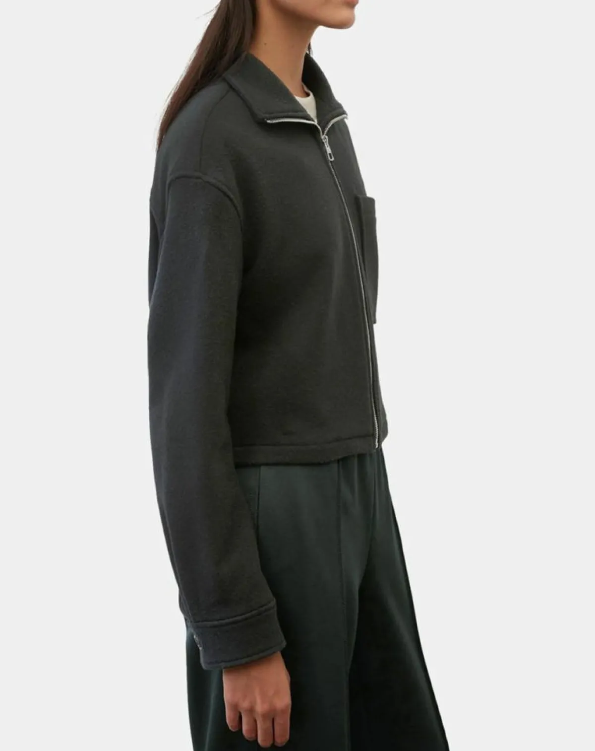 Marc O'Polo Vestes, Blousons|Veste en Laine mélangée vert foncé